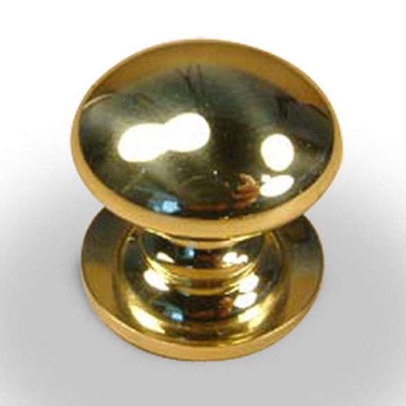 Classique - Premium Solid Brass, Knob, 1-1/4" dia. Polished Brass (CENT12705-3)