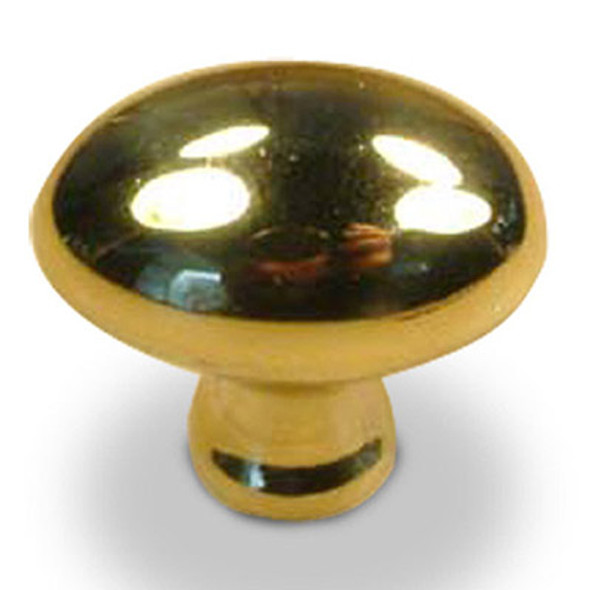 Elite - Premium Solid Brass, Knob, 1" dia. Polished Brass (CENT10302-3)