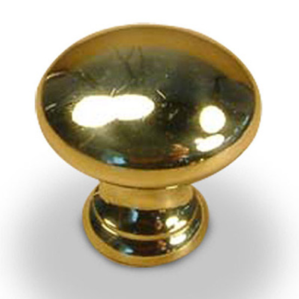 Elegance - Premium Solid Brass, Knob, 1" dia. Polished Brass (CENT11902-3)