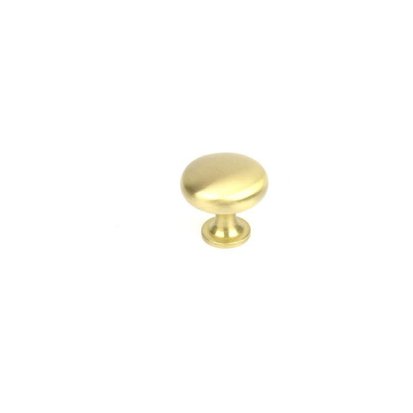 Zinc Die Cast Knob 1-3/16 DIA Satin Brass (CENT20304-4)