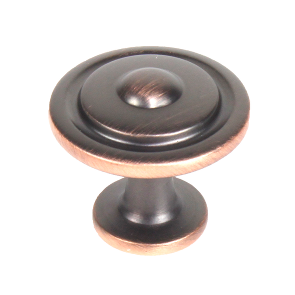 Zinc Die Cast 1-1/4" dia Knob in Antique Bronze/Copper (CENT21416-AZC)