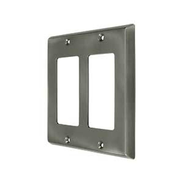 Double Rocker Transitional Switch Plate - Antique Nickel (DELH-SWP4741U15A)