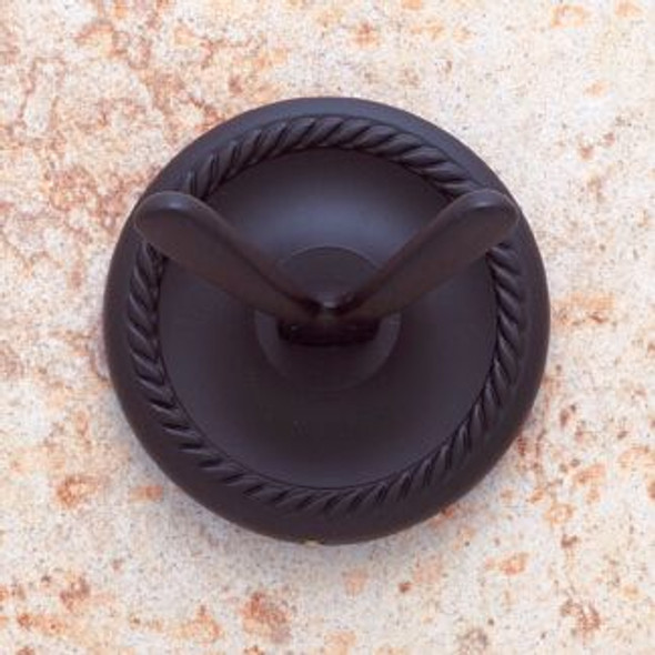 Oil Rubbed Bronze Finish Double Robe Hook, Concealed Screw(JVJ20607)