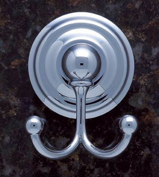 Chrome Finish Double Robe Hook, Concealed Screw(JVJ22407)