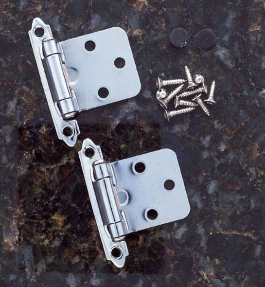 Chrome Finish Flush Mount Self Closing Hinge (Pair)(JVJ10126)