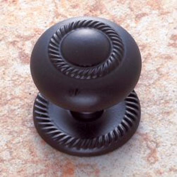 Oil Rubbed Bronze Finish 1 1/2" Rope Knob with/Back Plate(JVJ35520)