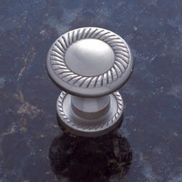 Satin Nickel Finish 31 mm Rope Knob with Back Plate(JVJ67446)