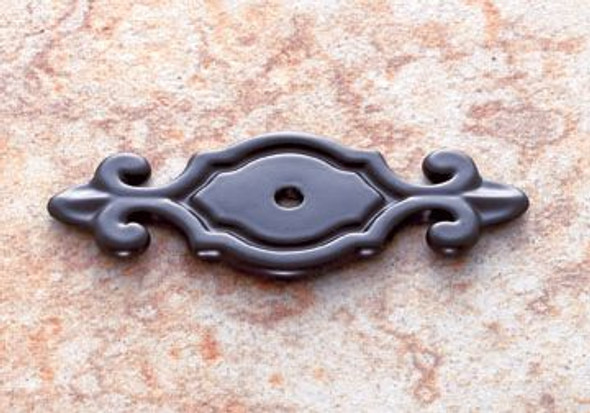 Oil Rubbed Bronze Finish 3" Deco Back Plate for Knobs(JVJ46720)