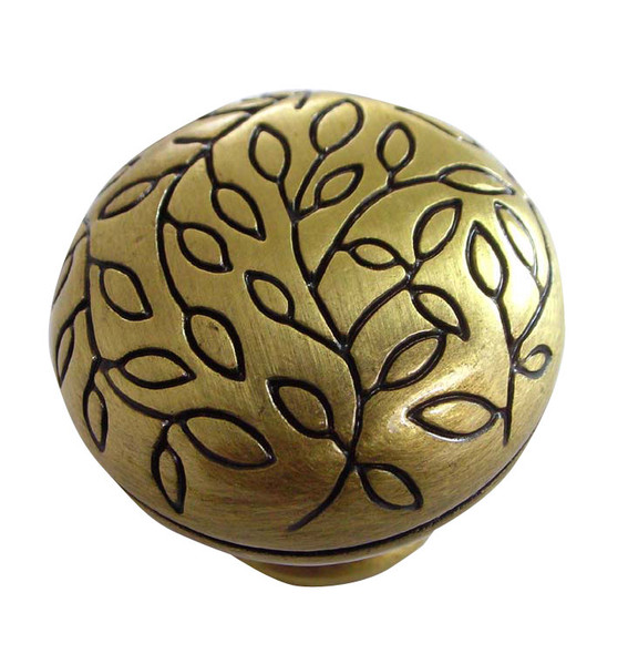 Satin Brass Antique Vine Knob (MNG10210)