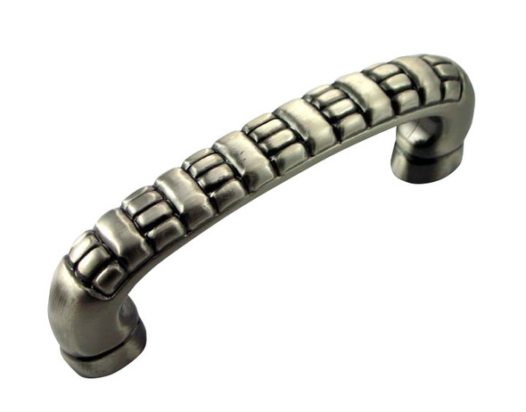 Satin Silver Antique Ribbed Pull (MNG14811)