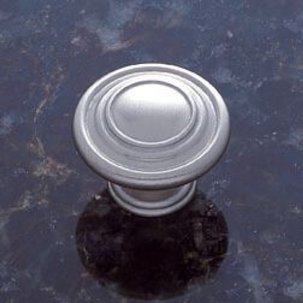 Satin Nickel Finish 1 1/4" Ringed Dome Knob(JVJ66246)