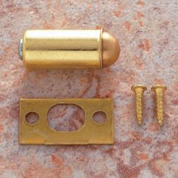 Polished Brass Finish 1/2" Dia. Bullet Catch-Polybagged(JVJ92237)