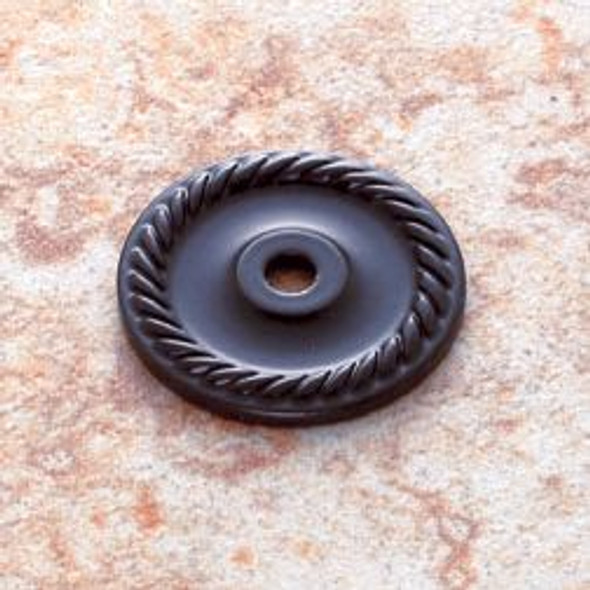 Oil Rubbed Bronze Finish 1 1/2" Dia. English Rope Back Plate(JVJ86920)