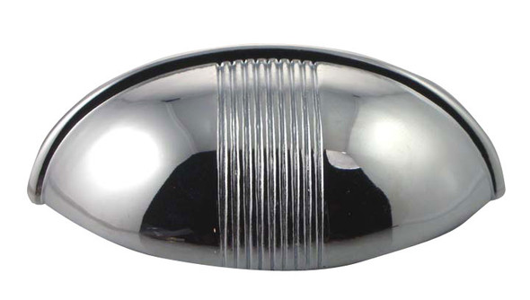 Polished Chrome Striped Bin Pull (MNG13615)