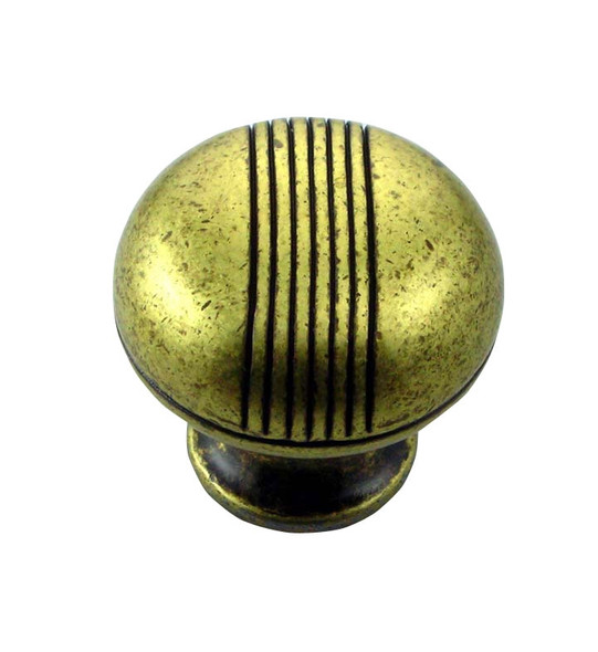 Brass Antique Stripe Knob (MNG12510)