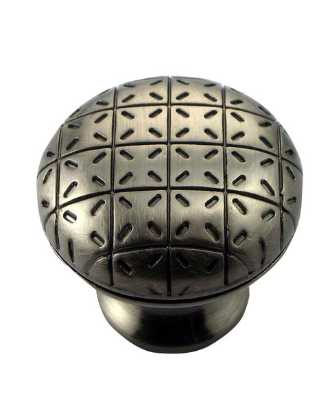 Silver Antique Pillow Knob (MNG13811)