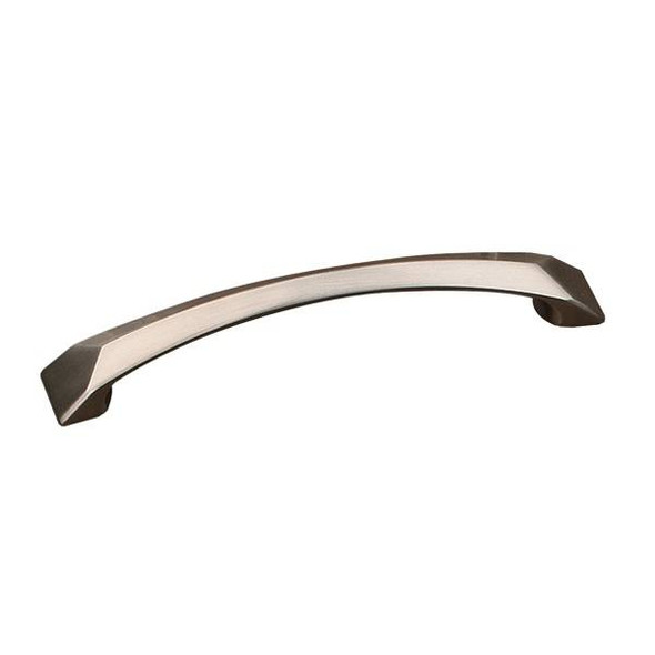 128mm CTC Contemporary Expression Angled Bow Pull - Brushed Nickel (10542128195)