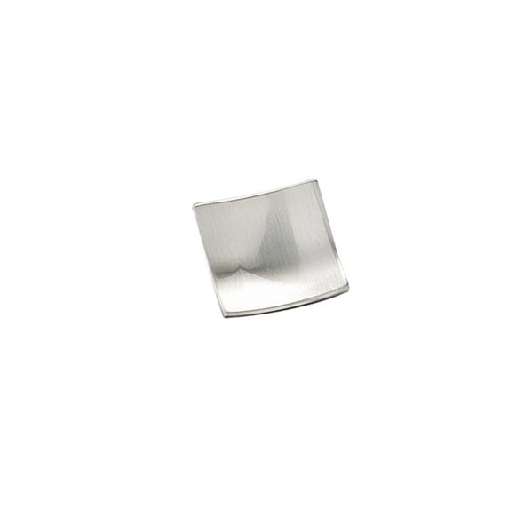 25mm Square Caved Knob - Brushed Nickel (74537825195)