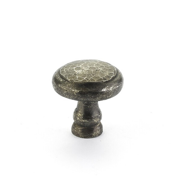 Knob, Round Dark Pewter, 1-3/8in dia (SCH-131-DP)