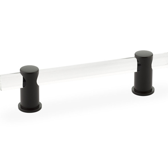 Pull, Adjustable clear acrylic, Matte Black, 4" cc (SCH404-MB)