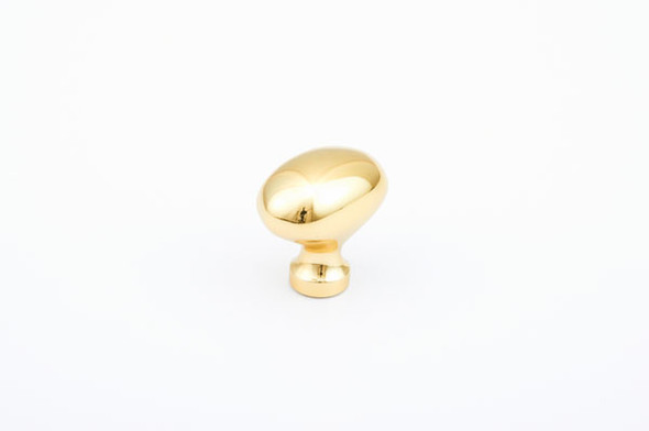 1-3/8" Polished Brass Oval Knob(SCH719-03)