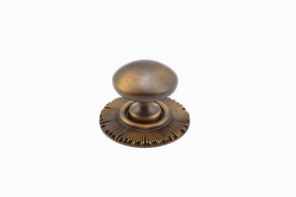 Knob w/backplate, Estate Dover, 1 1/4" dia (SCH-970-ED)