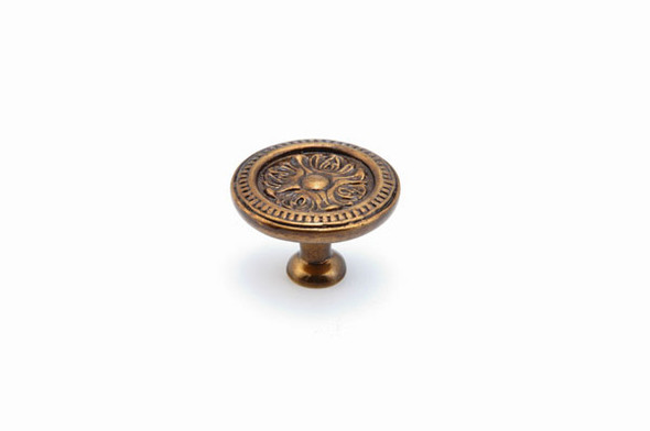 Knob, Round, Cottage Antique, 1 1/2" dia (SCH-859-CA)