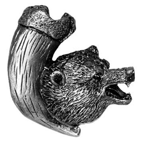 Bear with Claw Knob - Left Facing - Pewter (SIE-681266)