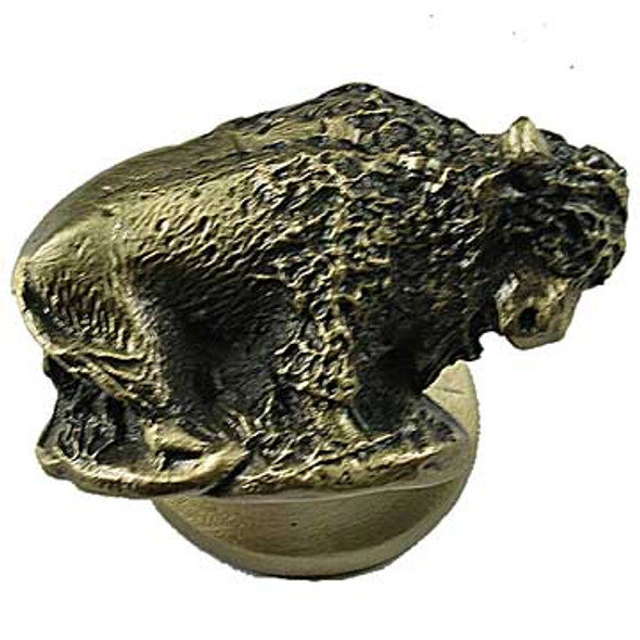 Buffalo Knob - Left - Antique Brass (SIE-681284)