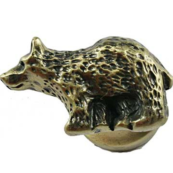 Bear Knob - Left Facing - Antique Brass (SIE-681305)