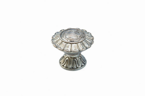 Knob, Monticello Silver, 1 1/4" dia (SCH-936-MSL)