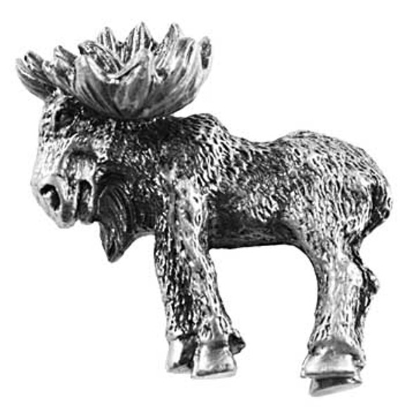 Realistic Moose Knob - Left Facing - Pewter (SIE-681346)