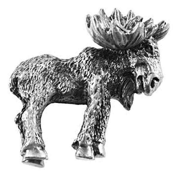 Realistic Moose Knob - Right Facing - Pewter (SIE-681377)