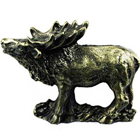 Standing Elk Pull - Antique Brass (SIE-681495)