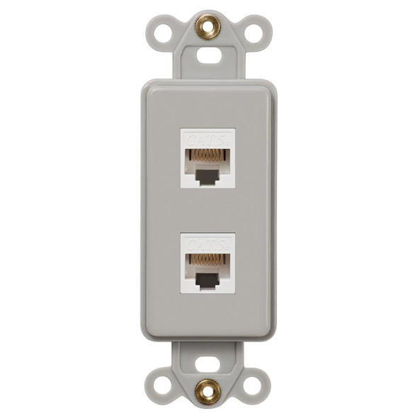 ROCKER INSERT GRAY 2 DATA JACK (TAC-DTDTG)