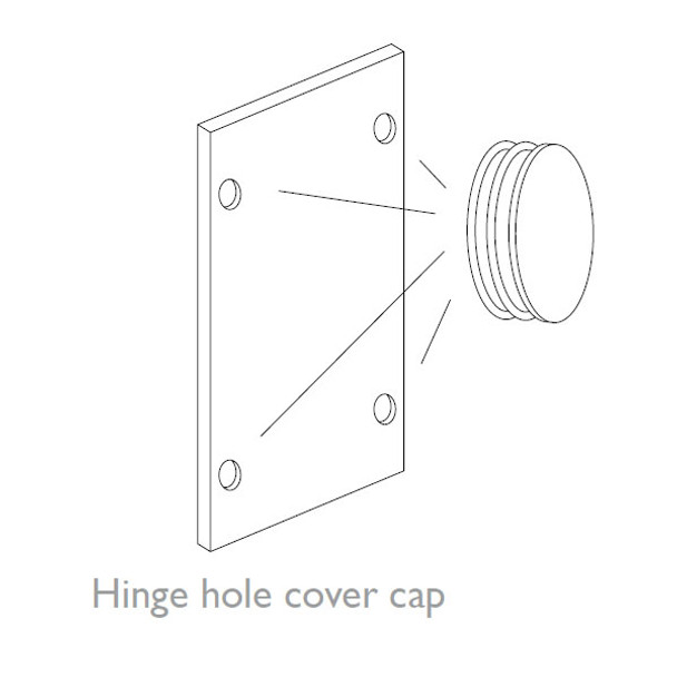 DSA Hinge Hole Cover Caps, Set of 4, Plastic
