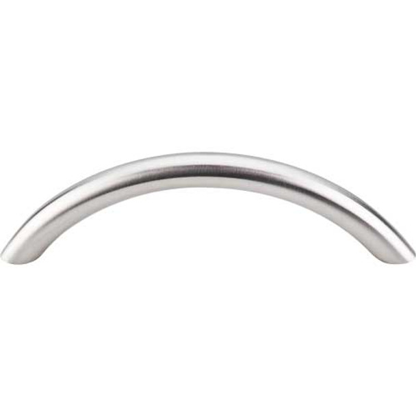 3-3/4" CTC Solid Bowed Bar Pull - Brushed Stainless Steel