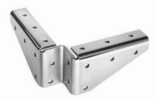 Table Leg Angle Fitting, steel, nickel-plated