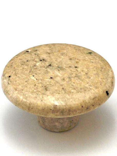 1-3/4" Dia. Flat Round Marble Cabinet Knob - Beige