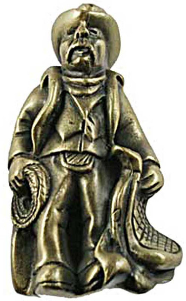 1-1/4" Cowboy Knob - Antique Brass