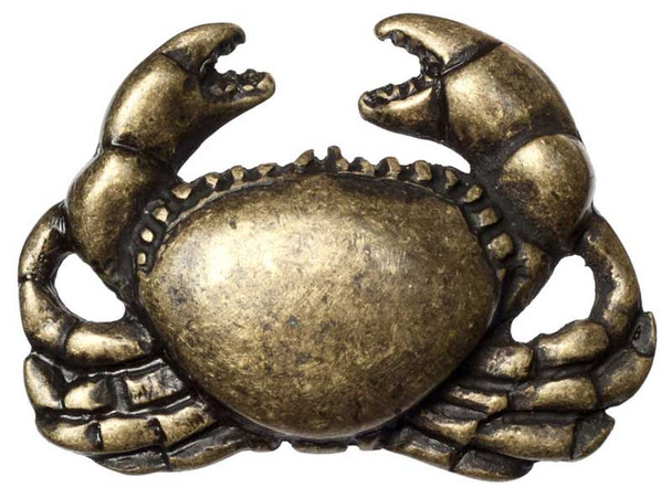 1-7/8" Crab Knob - Antique Brass