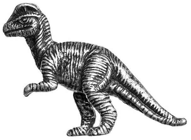 1-3/4" Dilophosaurus Dinosaur Knob - Pewter