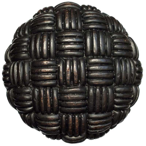 1-1/4" Dia. Textured Woven Strands Knob - Oil Rubbed Bronze