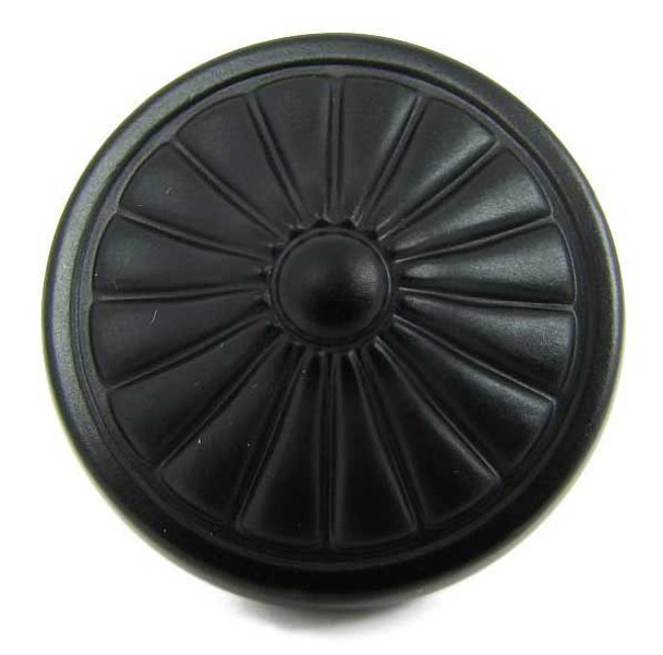 1-1/4" Dia. Round Darlington Knob - Matte Black