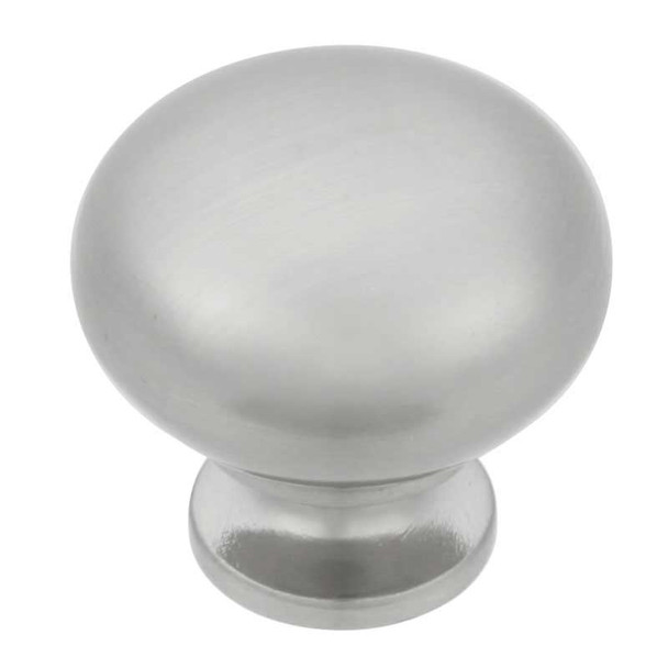 1-1/4" Dia. Round Cabinet Knob - Satin Nickel
