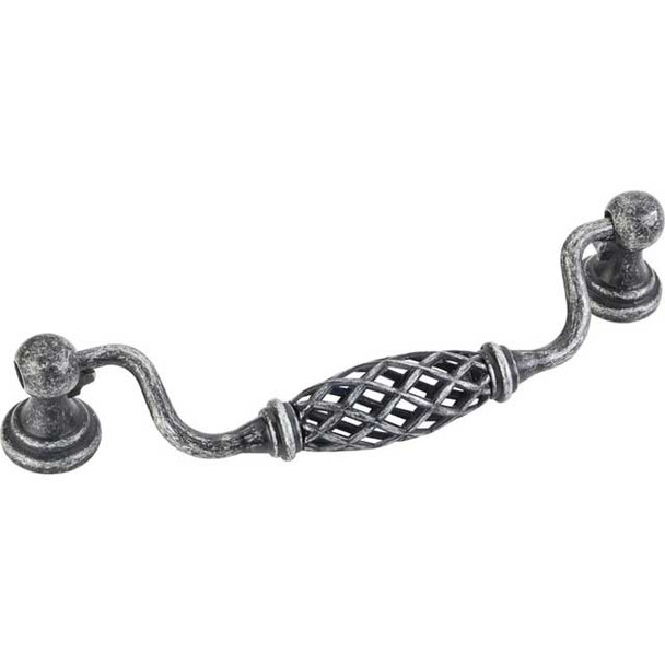128mm CTC Tuscany Bail Pull - Distressed Antique Silver