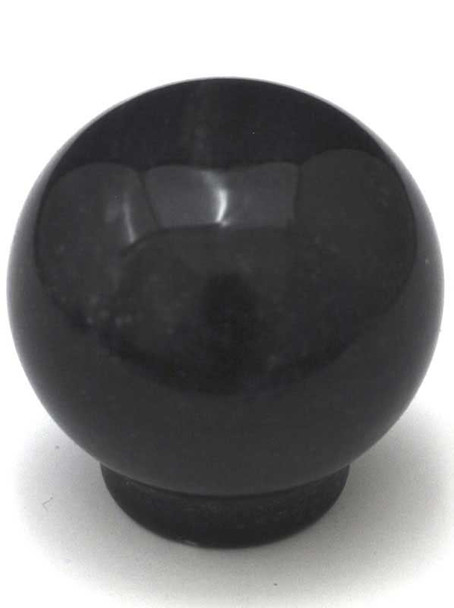 1-1/4" Dia. Round Marble Cabinet Knob - Black