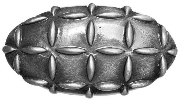 1-7/8" Textured Diamondback Knob - Pewter