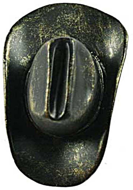 1-1/4" Cowboy Hat Knob - Bronzed Black