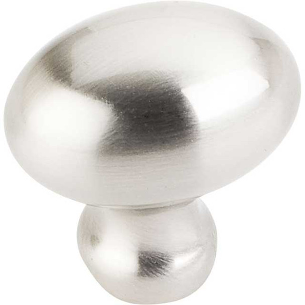 1-3/16" Bordeaux Oval Knob - Satin Nickel